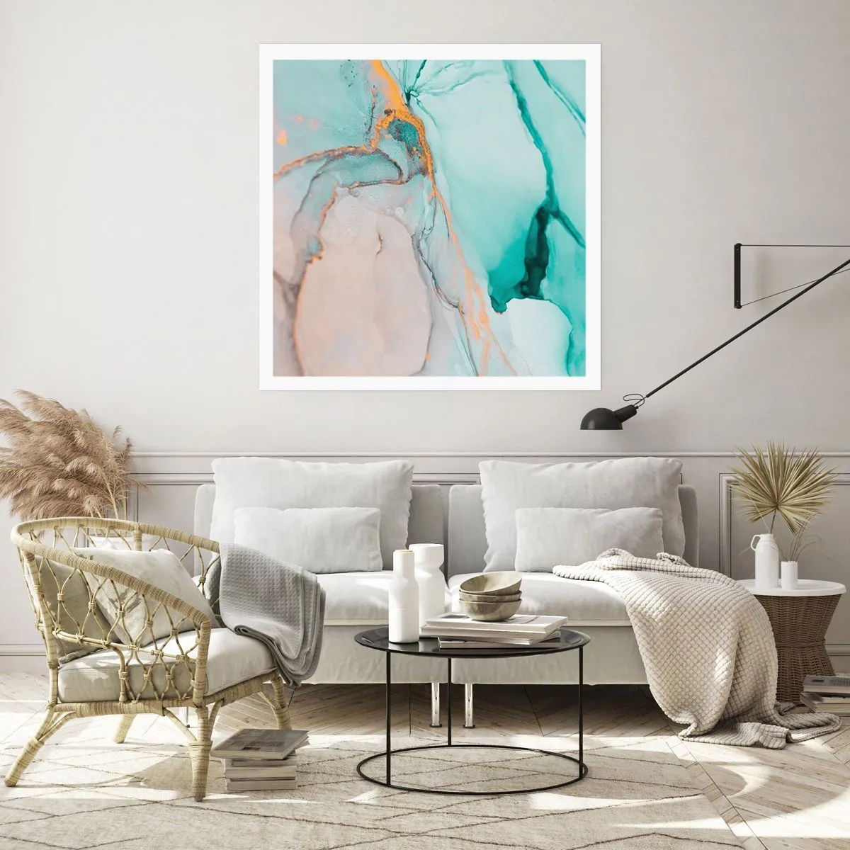 Affiche - Poster - Danse des formes et des couleurs - 40x40 cm