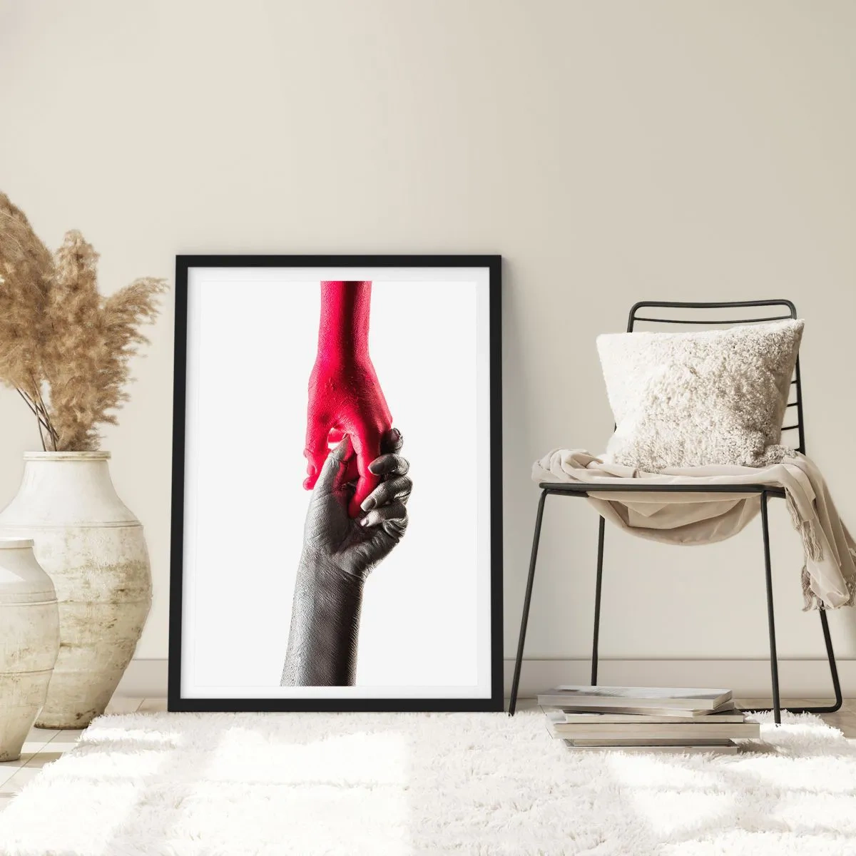 Affiche dans un cadre noir - Poster - Ensemble, bien que différents - 61x91 cm