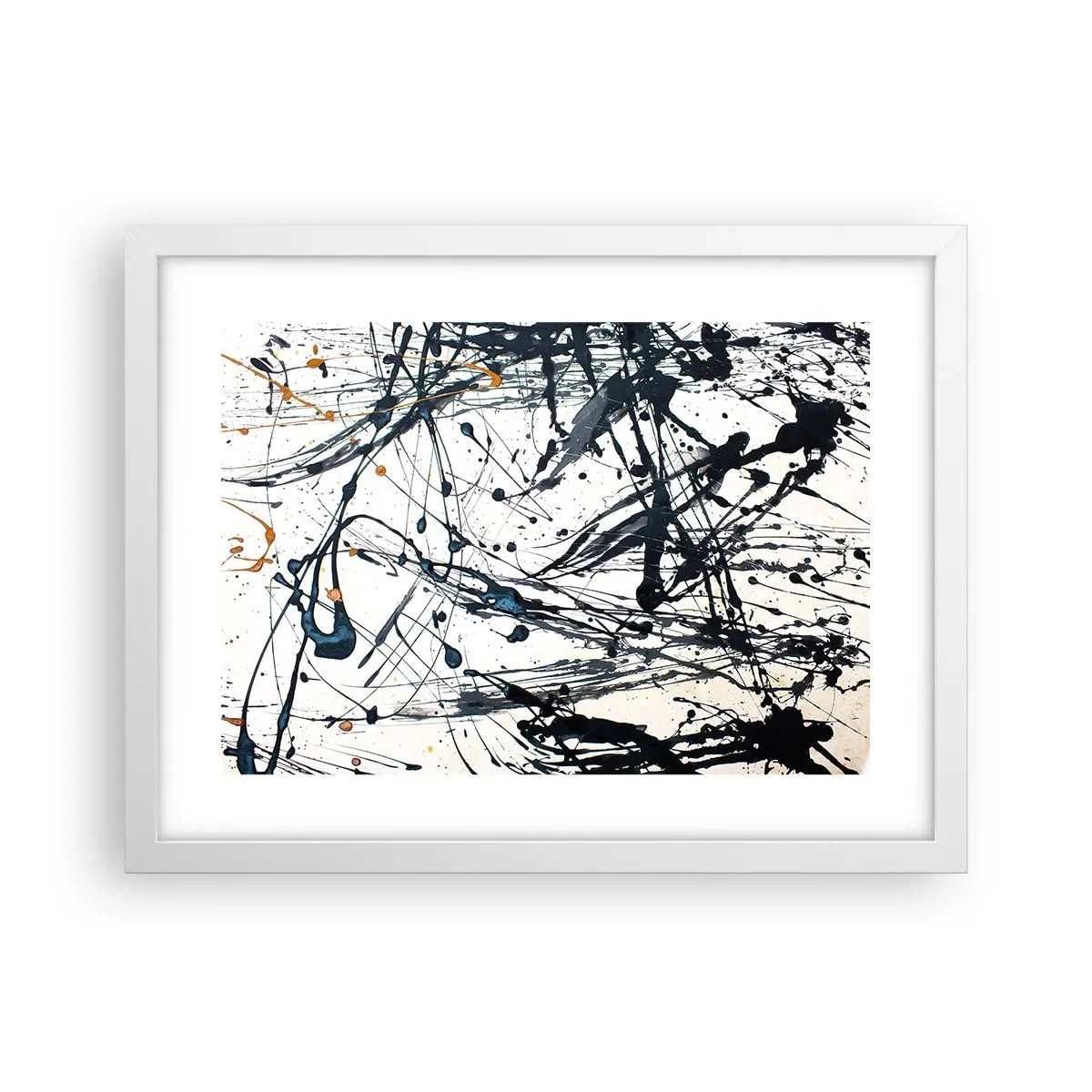 Affiche dans un cadre blanc - Poster - Abstraction expressionniste - 40x30 cm