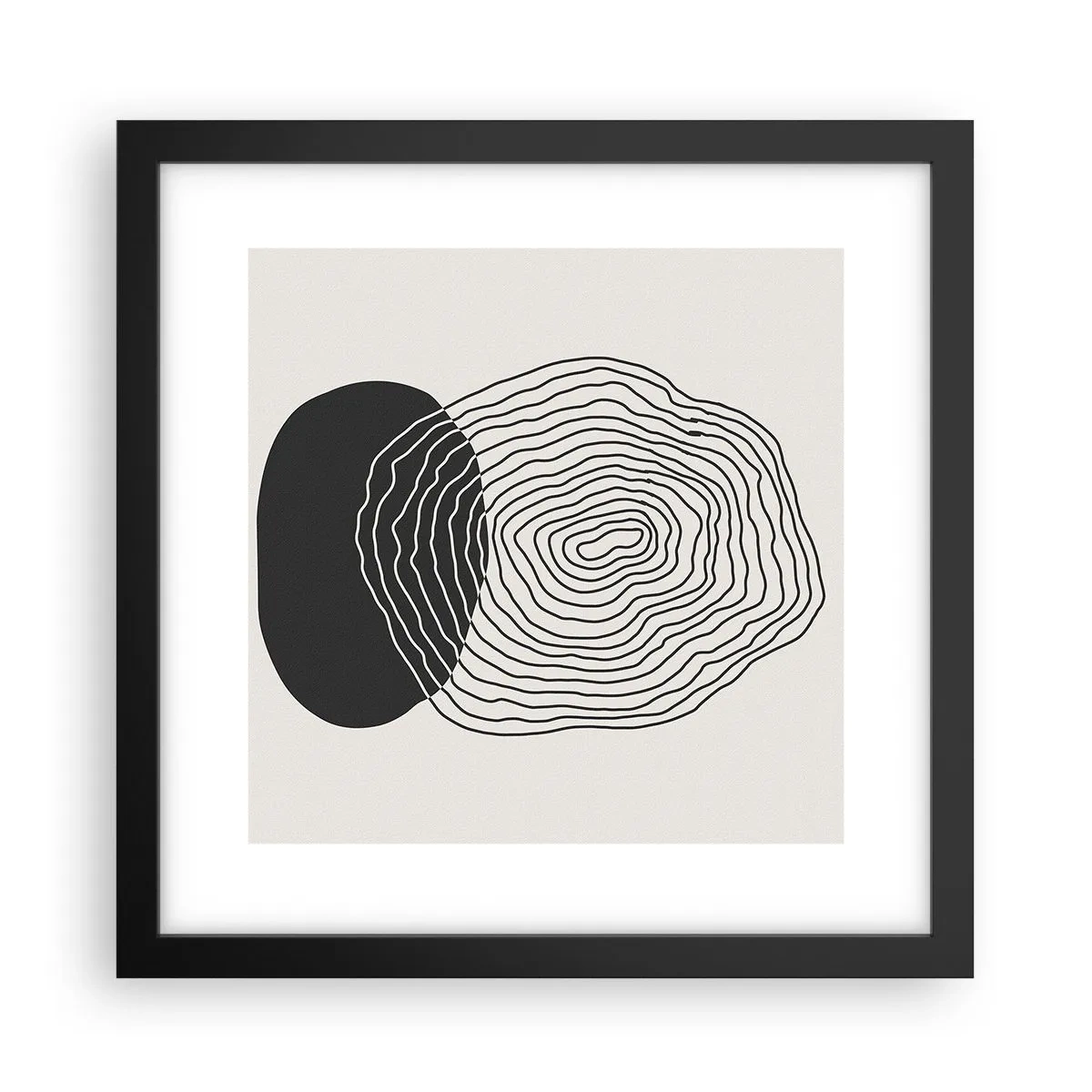 Affiche dans un cadre noir - Poster - Durabilité et oscillation - 30x30 cm