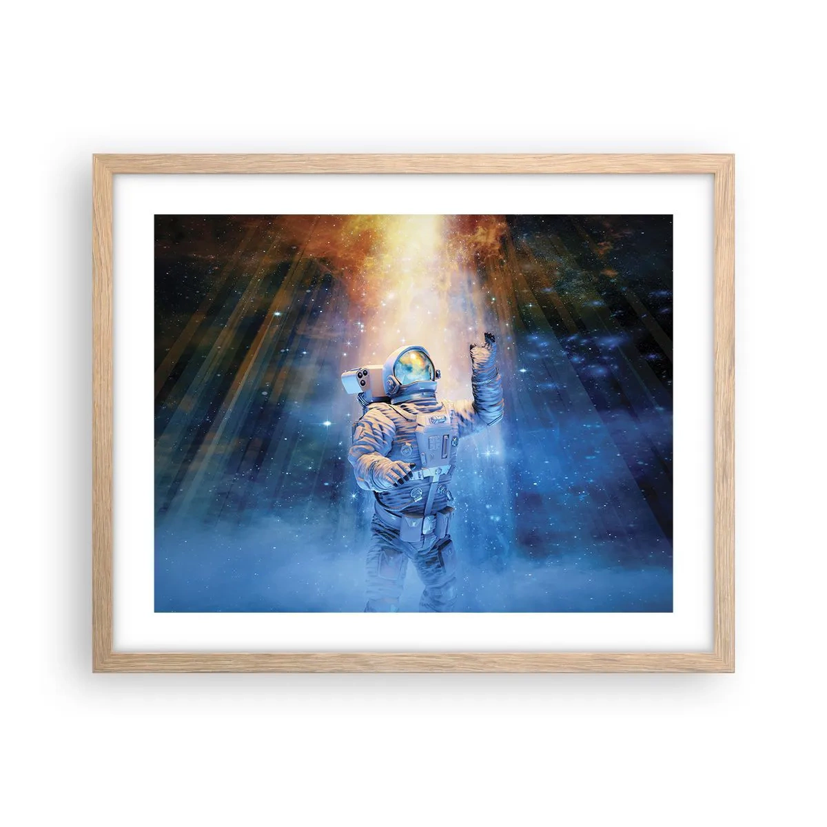 Affiche dans un chêne clair - Poster - Enfin arrivé - 50x40 cm