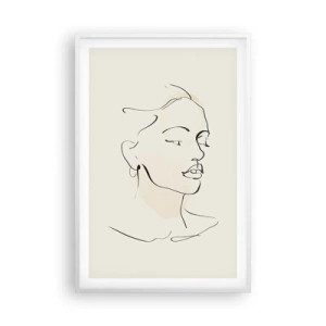 Affiche dans un cadre blanc - Poster - Une ligne certaine - 61x91 cm