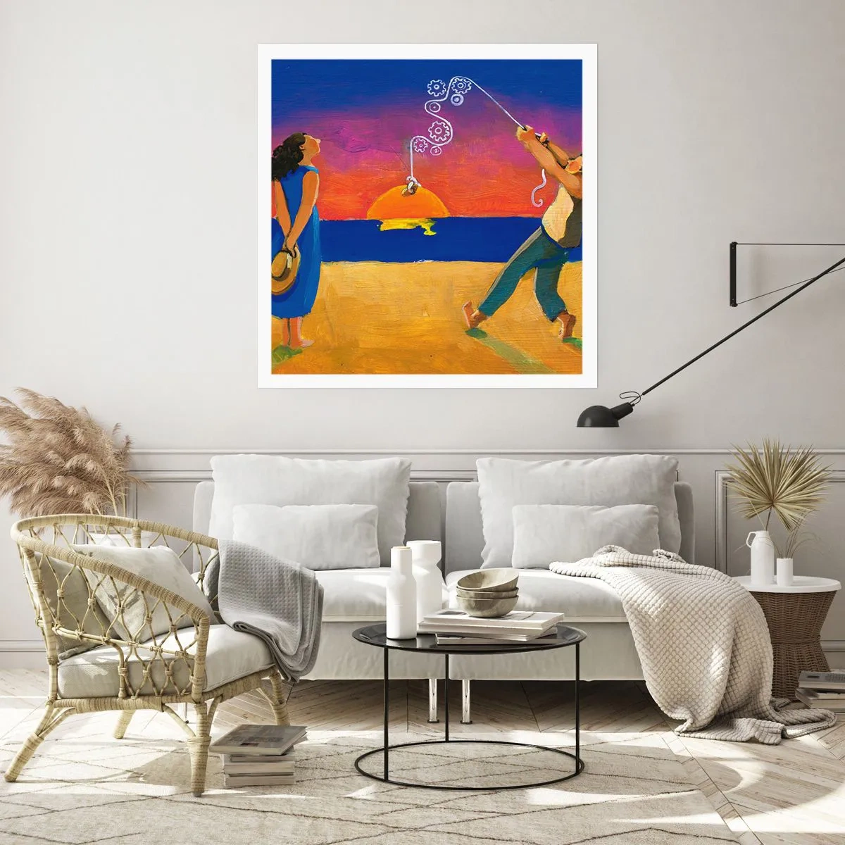 Affiche - Poster - Plus qu'une étoile dans le ciel - 30x30 cm