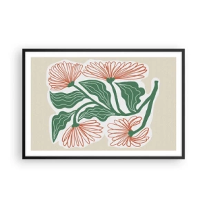 Affiche dans un cadre noir - Poster - Folk et moderne - 91x61 cm