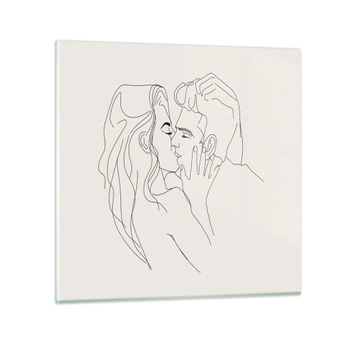 Impression sur verre - Image sur verre - Enlacé de sentiment - 50x50 cm