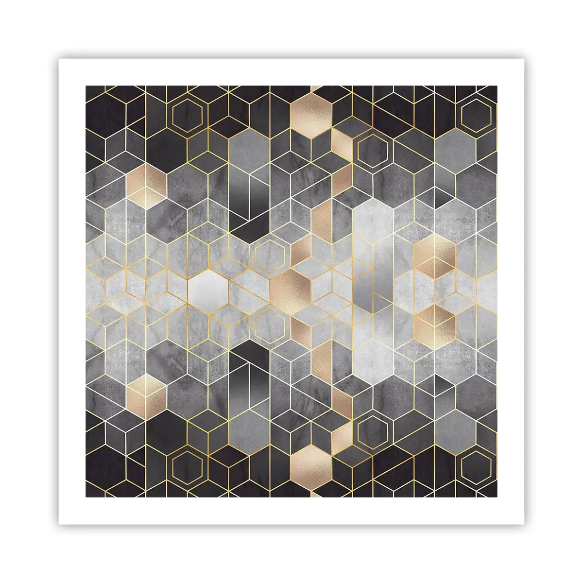 Affiche - Poster - Composition de diamants - 60x60 cm