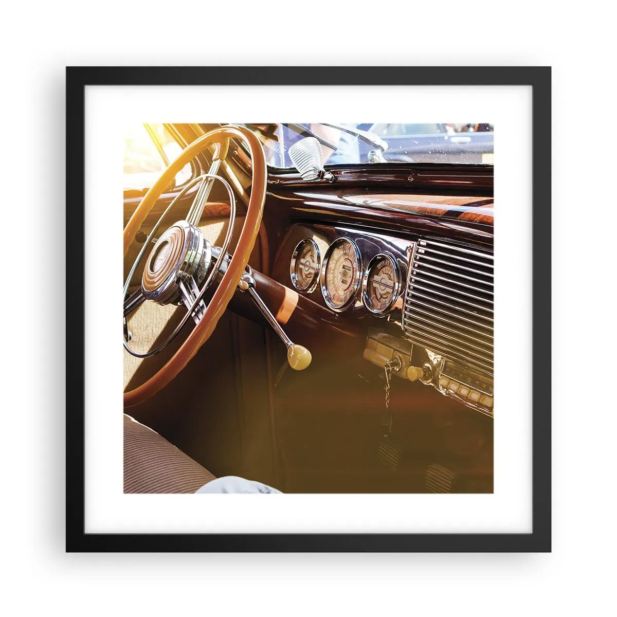 Affiche dans un cadre noir - Poster - Souffle de luxe venu du passé - 40x40 cm