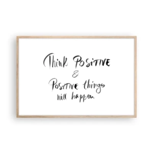 Affiche dans un chêne clair - Poster - Comment vivre? - 91x61 cm