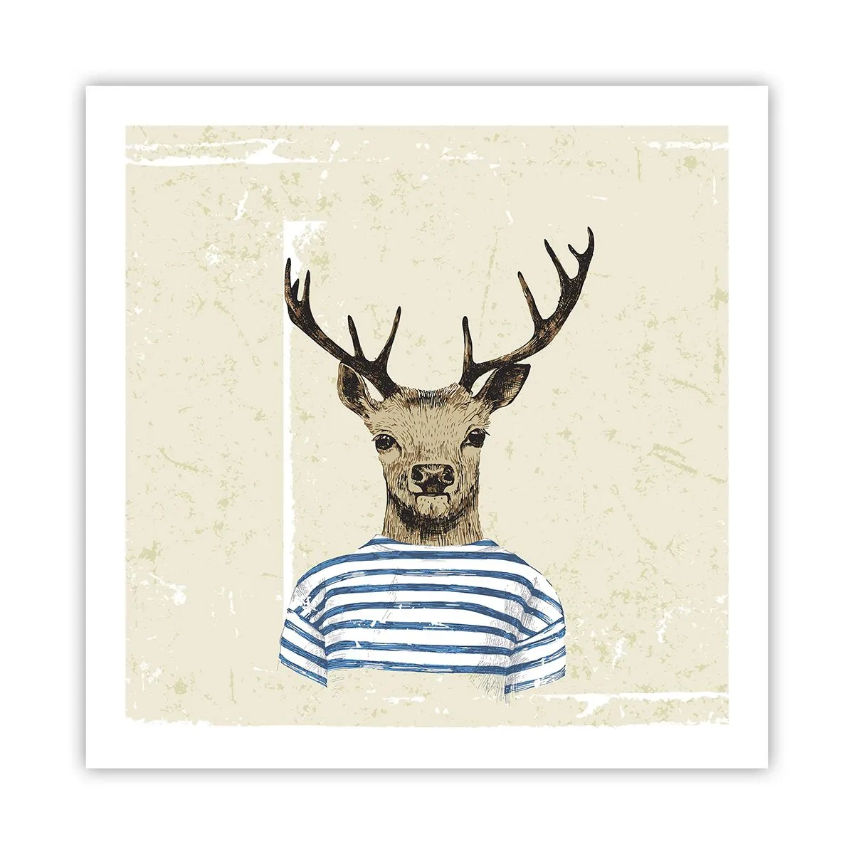 Affiche - Poster - Parce que j'aime les chemises rayées - 60x60 cm