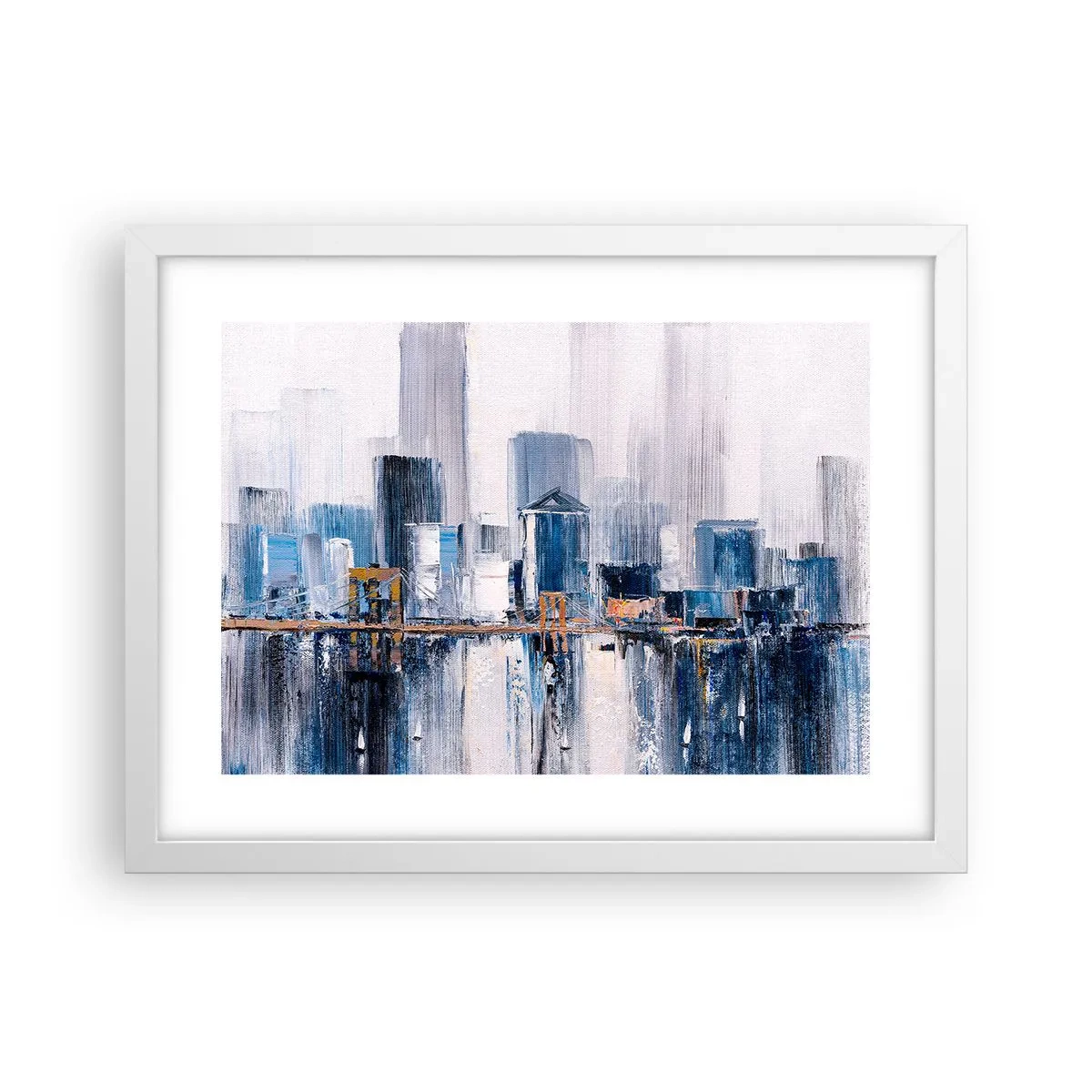 Affiche dans un cadre blanc - Poster - Impression new-yorkaise - 40x30 cm