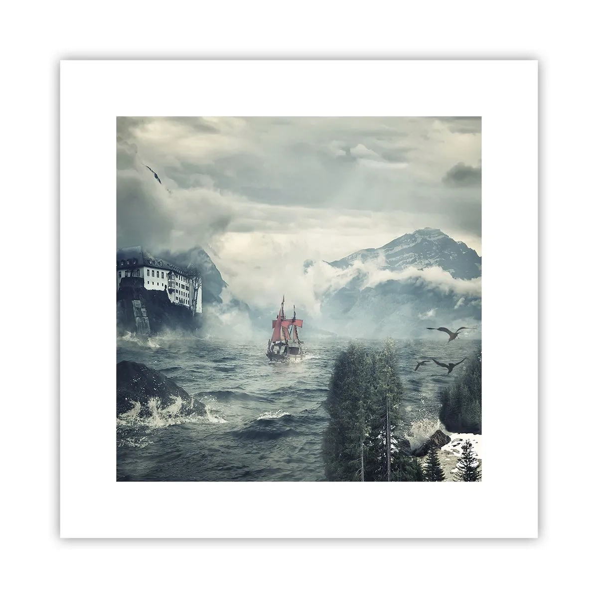 Affiche - Poster - Dans l'eau magique - 30x30 cm