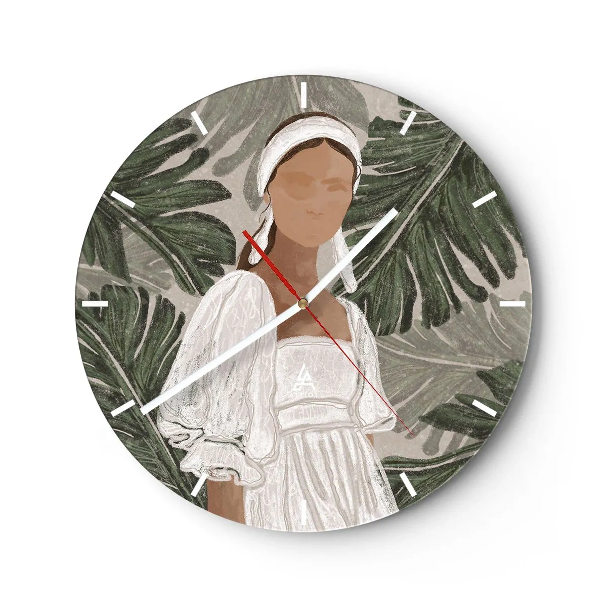 Horloge murale - Pendule murale - Portrait exotique - 40x40 cm