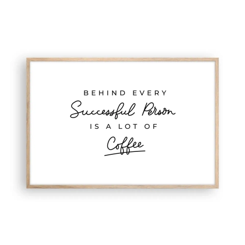 Affiche dans un chêne clair - Poster - Secret du succès - 91x61 cm