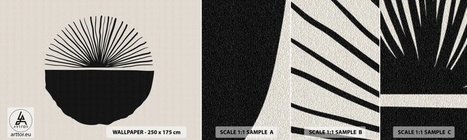 Échantillon de Papier Peint Autocollant Deluxe Sticker - Une gamme de possibilités - Bohème, Minimaliste, Esquisser - 100x30 cm