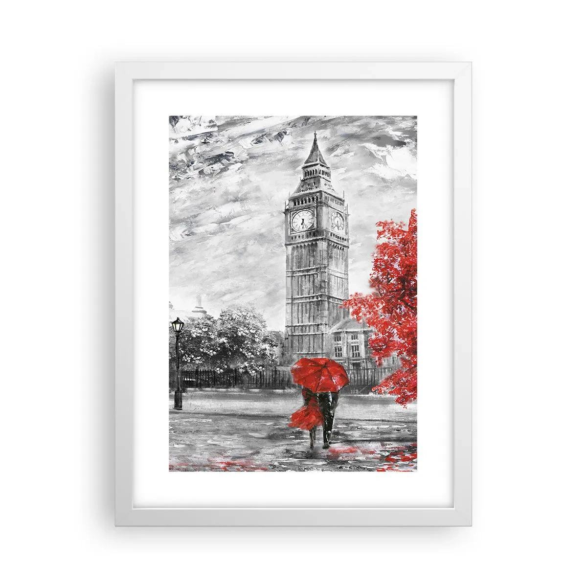 Affiche dans un cadre blanc - Poster - Une journée passionnante - 30x40 cm