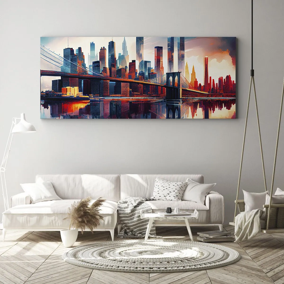Impression sur toile - Image sur toile - New York onirique - 100x40 cm