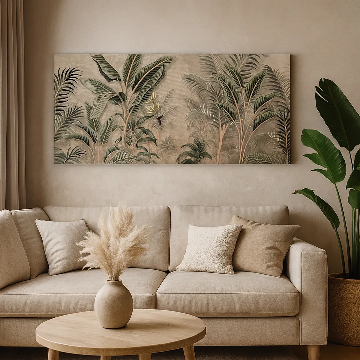 Impression sur toile - Image sur toile - Une gravure de style colonial - 30x30 cm