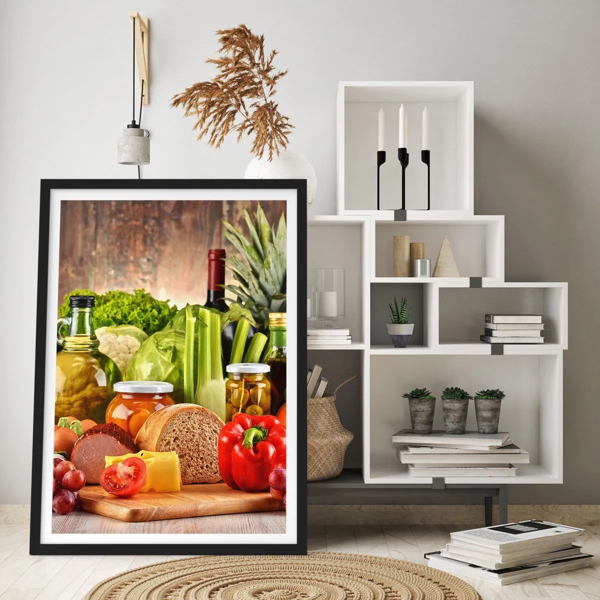 Affiche dans un cadre noir - Poster - Fumé, cuit au four et mariné - 30x40 cm
