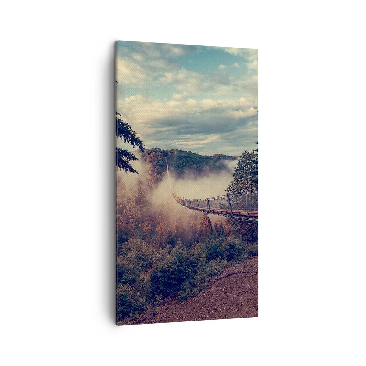 Impression sur toile - Image sur toile - Au-dessus de la forêt d'automne - 45x80 cm