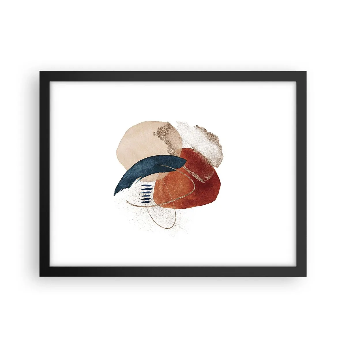 Affiche dans un cadre noir - Poster - Composition ovale - 40x30 cm