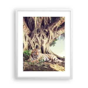 Affiche dans un cadre blanc - Poster - Vue du Livre de la Genèse - 40x50 cm