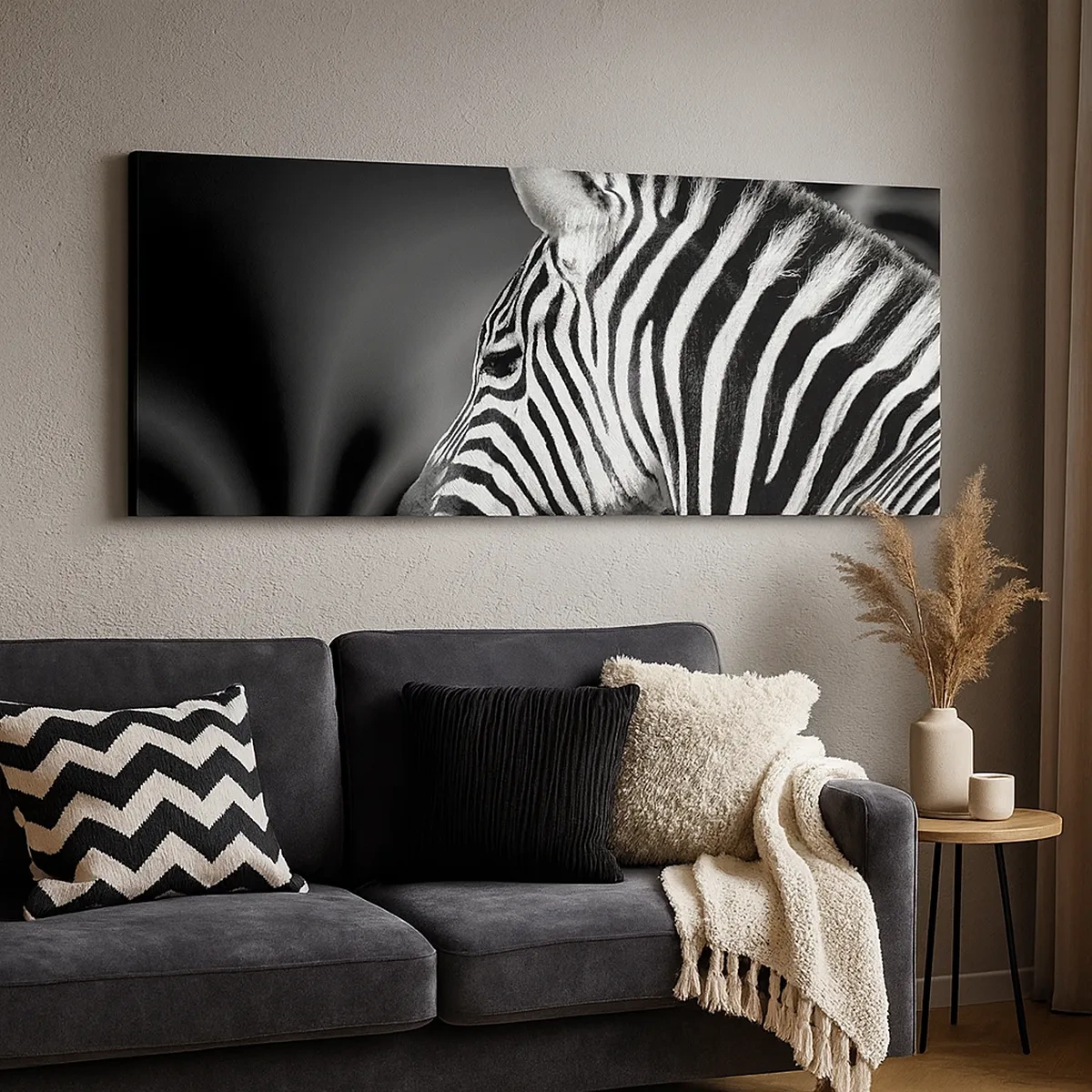 Impression sur toile - Image sur toile - Blanc c'est blanc et noir c'est noir - 30x30 cm