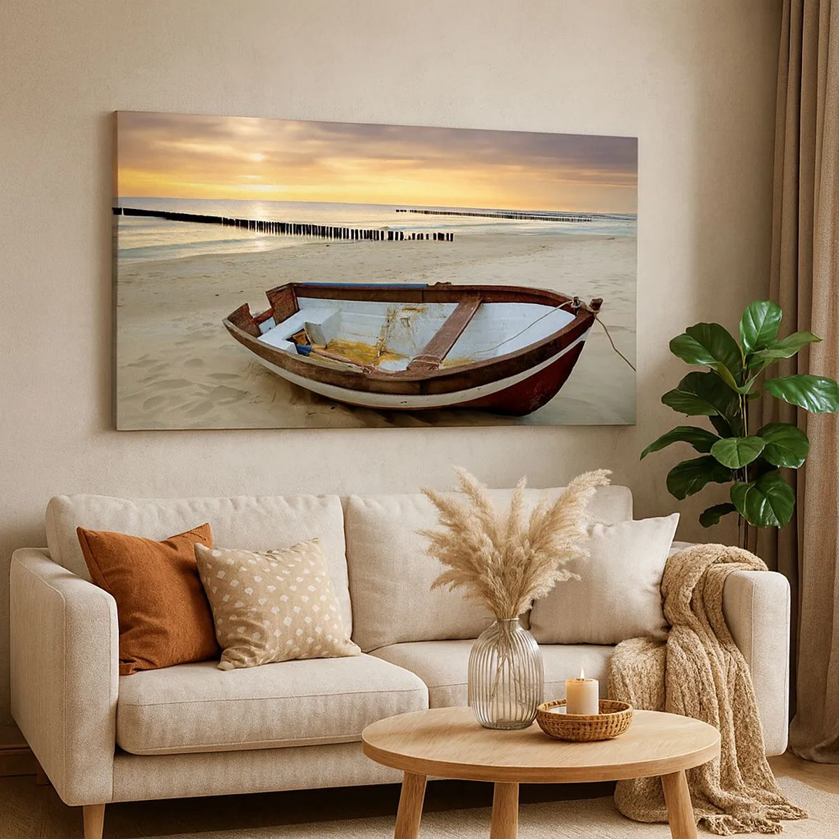 Impression sur toile - Image sur toile - Il n'y a pas de plus belles plages - 100x40 cm