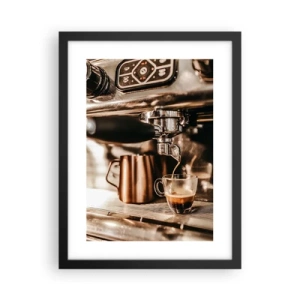 Affiche dans un cadre noir - Poster - Lueur de café - 30x40 cm