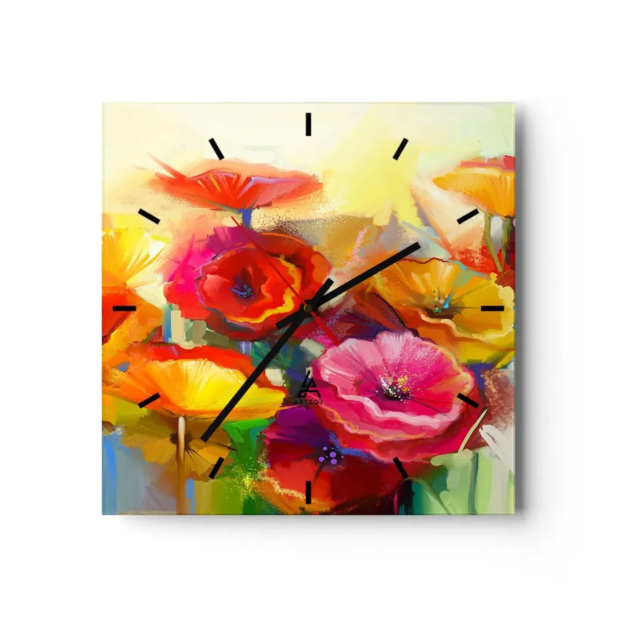 Horloge murale - Pendule murale - Pas seulement rouge - 40x40 cm