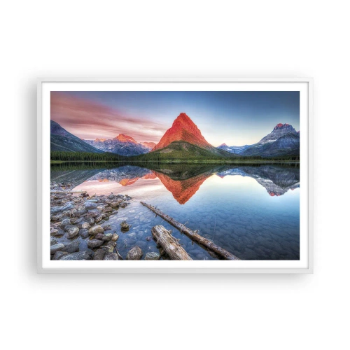 Affiche dans un cadre blanc - Poster - Chaleur et fraicheur - 100x70 cm