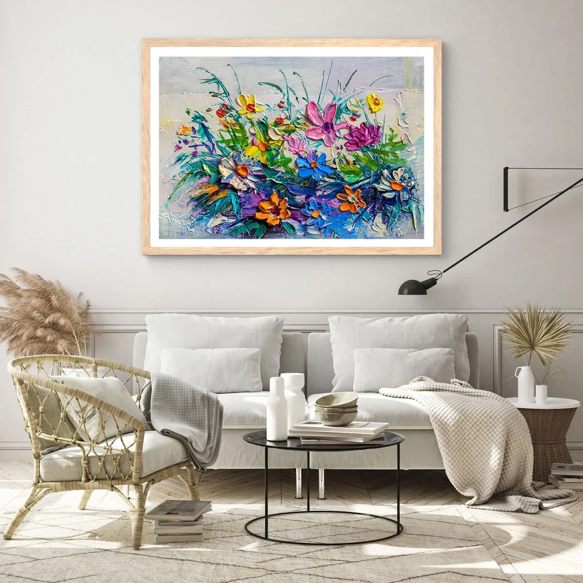 Affiche dans un chêne clair - Poster - Absolument pas une nature morte - 100x70 cm