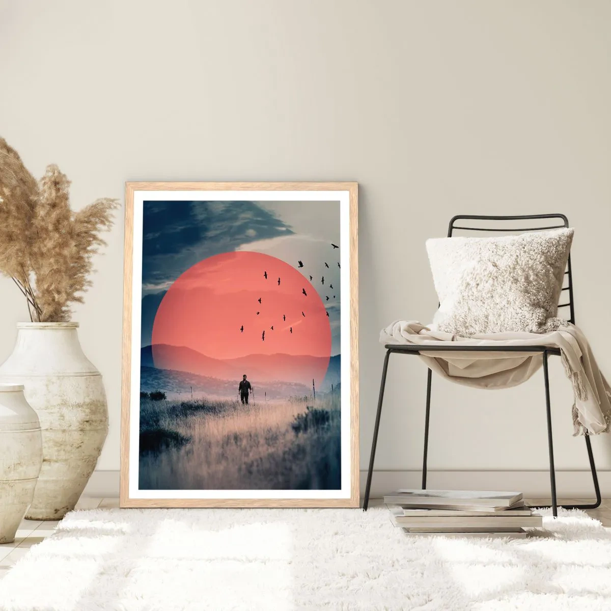 Affiche dans un chêne clair - Poster - Dans ses éléments - 40x50 cm