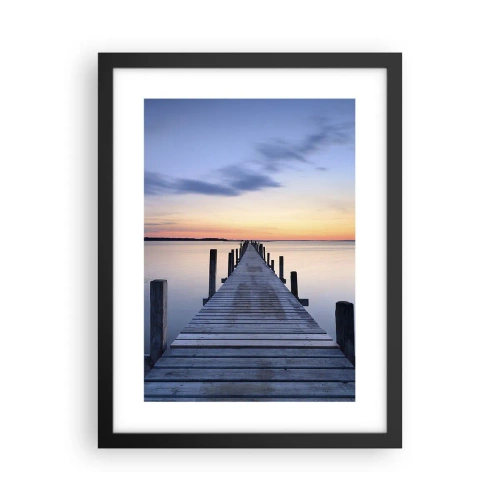 Affiche dans un cadre noir - Poster - Le calme d'un crépuscule serein - 30x40 cm
