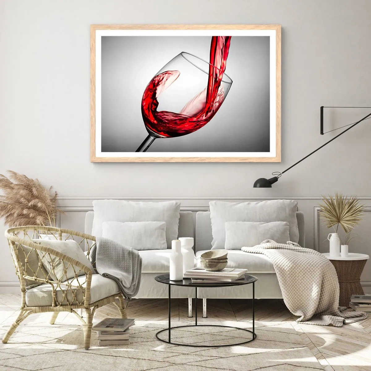 Affiche dans un chêne clair - Poster - Nuance - mouvement - son - 91x61 cm