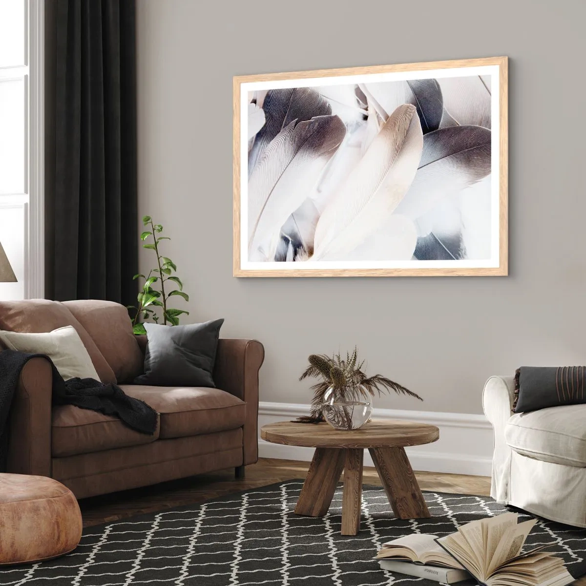 Affiche dans un chêne clair - Poster - Presque angélique - 50x40 cm