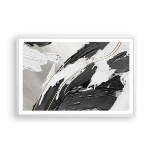 Affiche dans un cadre blanc - Poster - L'abstraction à grande échelle - 91x61 cm