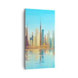 Impression sur toile - Image sur toile - Une métropole ensoleillée - 55x100 cm