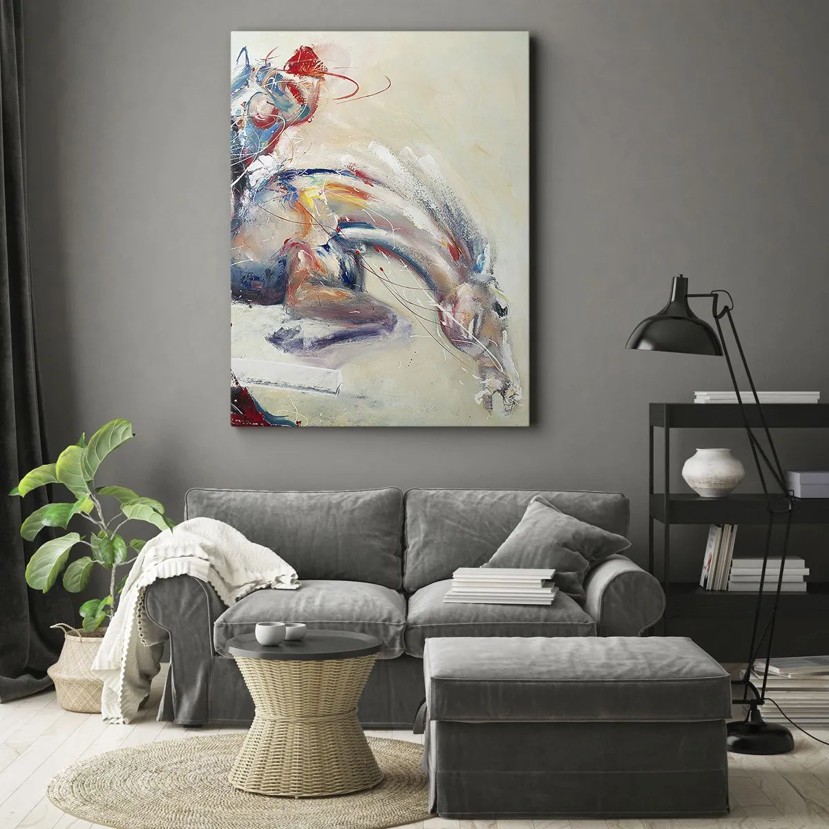 Impression sur toile - Image sur toile - Accrochez-vous, nous décollons - 55x100 cm