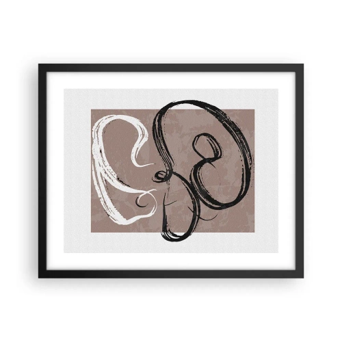 Affiche dans un cadre noir - Poster - Composition – la recherche de la plénitude - 50x40 cm