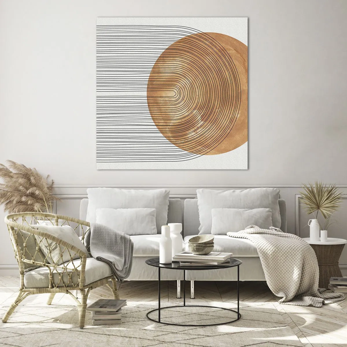 Impression sur verre - Image sur verre - Composition solaire - 60x60 cm