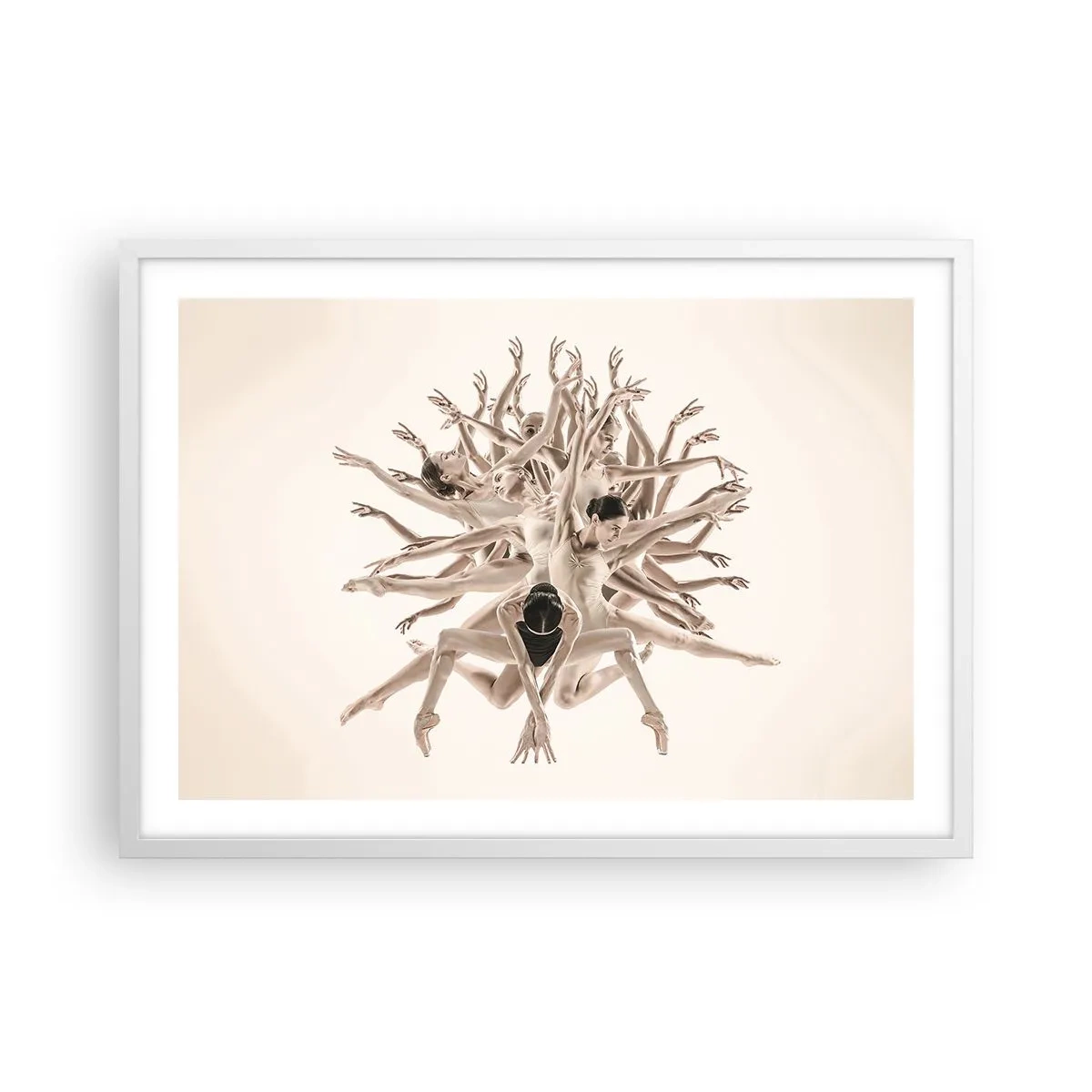 Affiche dans un cadre blanc - Poster - S'épanouir en danse - 70x50 cm