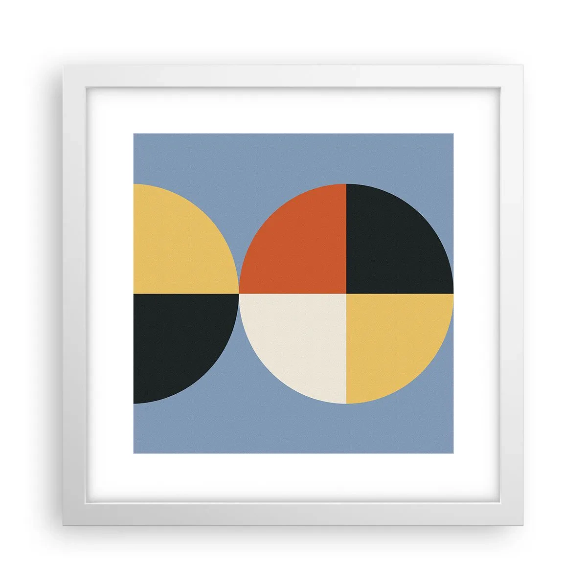 Affiche dans un cadre blanc - Poster - Regarde et compte - 30x30 cm