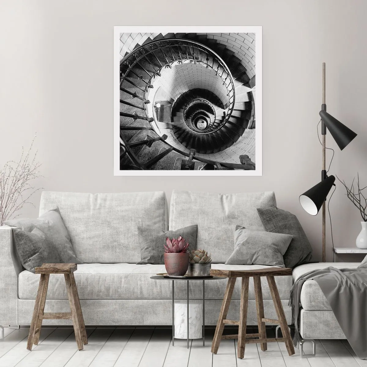Affiche - Poster - De plus en plus haut - 60x60 cm
