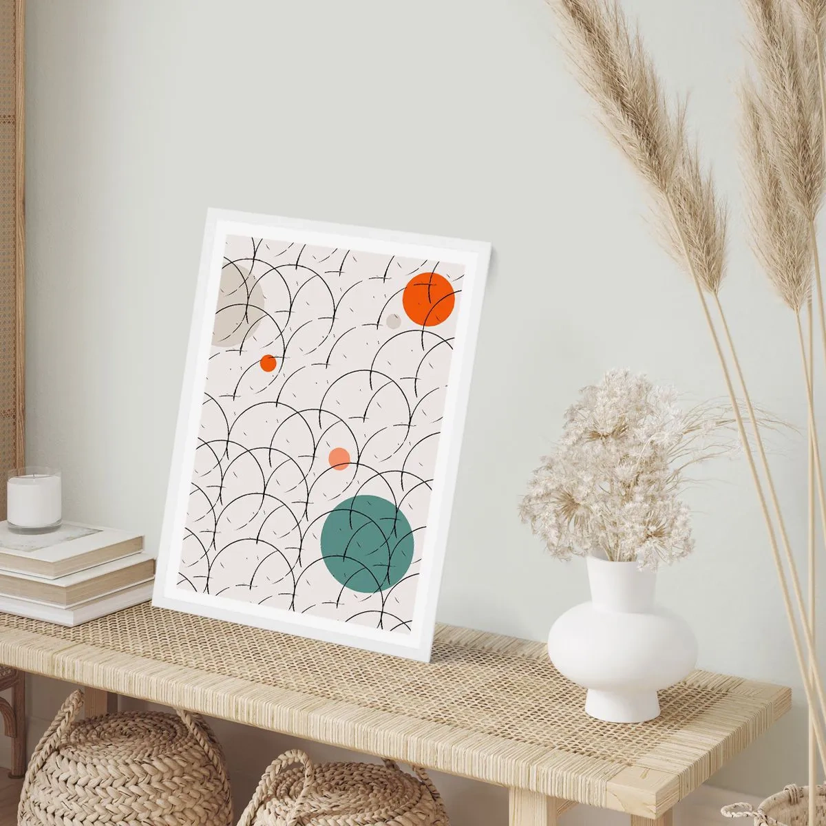 Affiche dans un cadre blanc - Poster - Dans l'esprit pop art - 50x70 cm