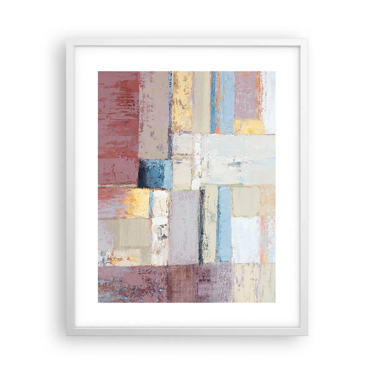 Affiche dans un cadre blanc - Poster - Le calme de la géométrie - 40x50 cm