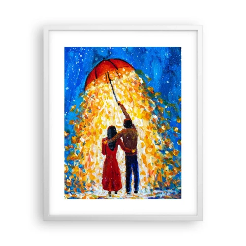 Affiche dans un cadre blanc - Poster - La magie d'une soirée pluvieuse ? - 40x50 cm