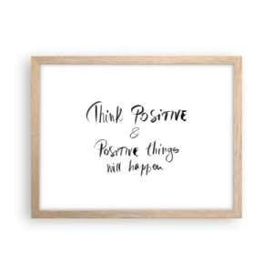 Affiche dans un chêne clair - Poster - Comment vivre? - 40x30 cm