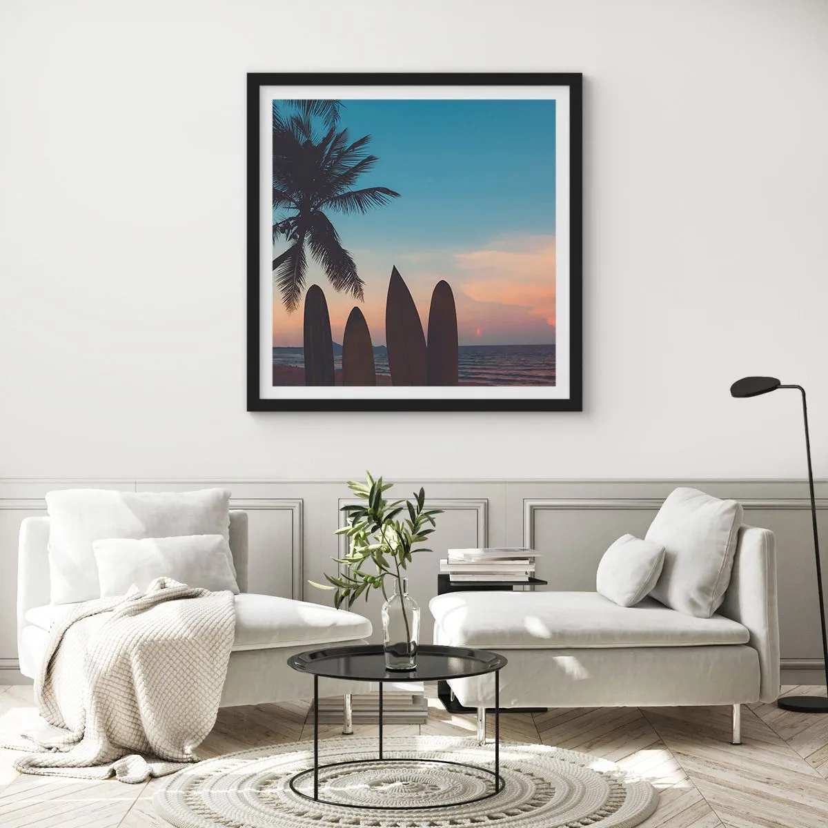 Affiche dans un cadre noir - Poster - Demain sera amusant aussi - 50x50 cm