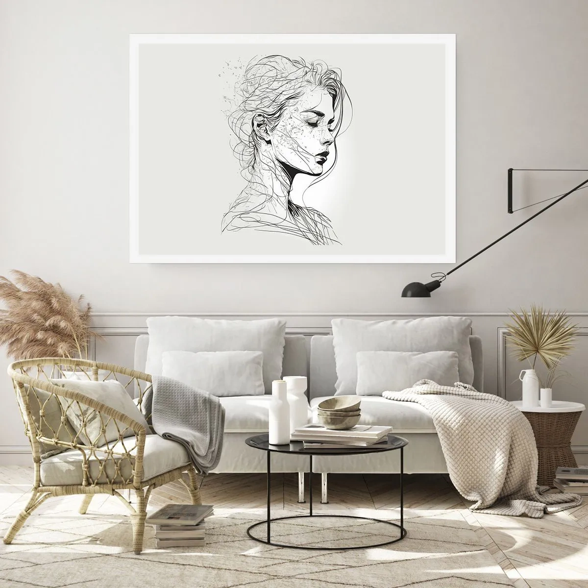 Affiche - Poster - Portrait en pensée - 40x30 cm