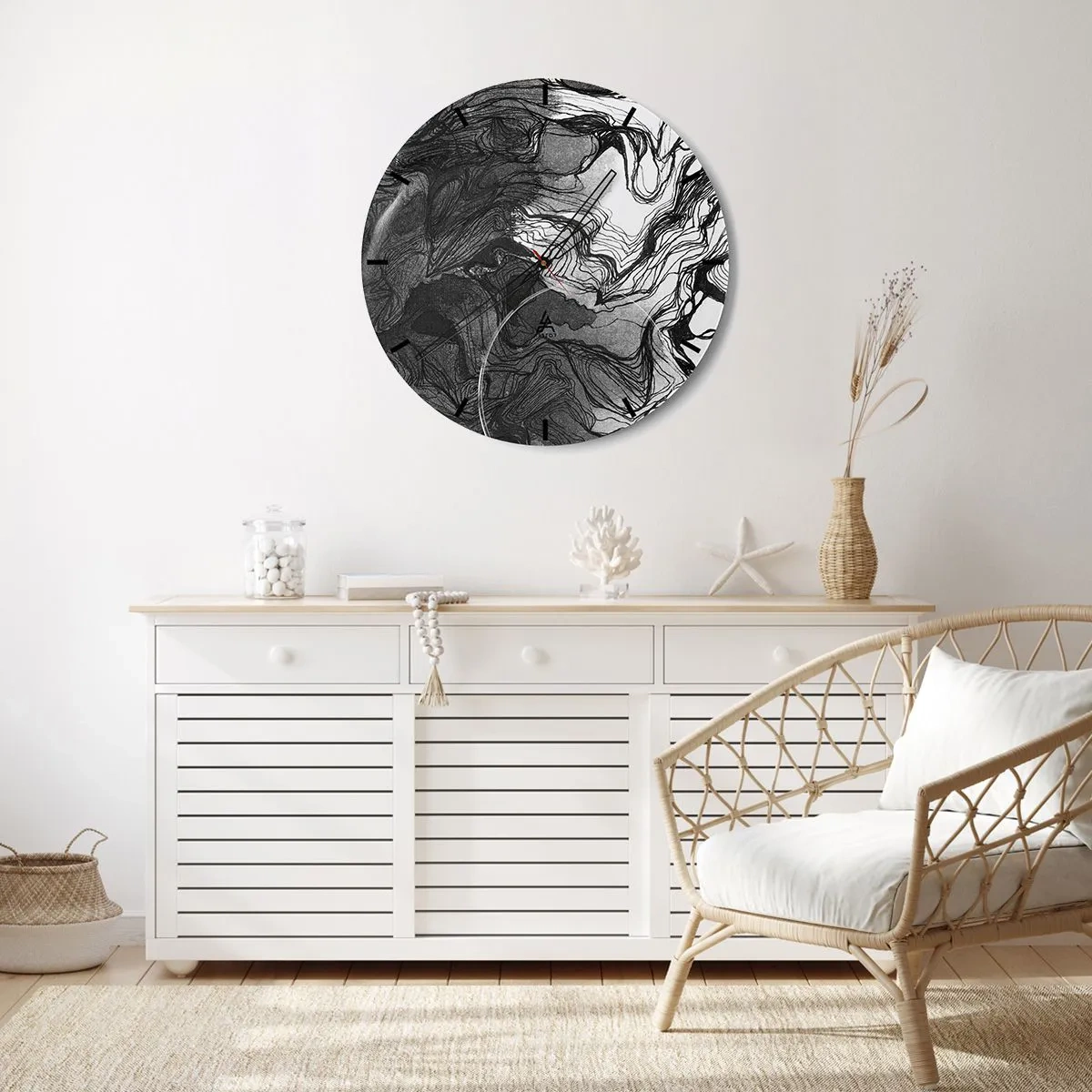 Horloge murale - Pendule murale - Emmêlé dans les rêves - 30x30 cm